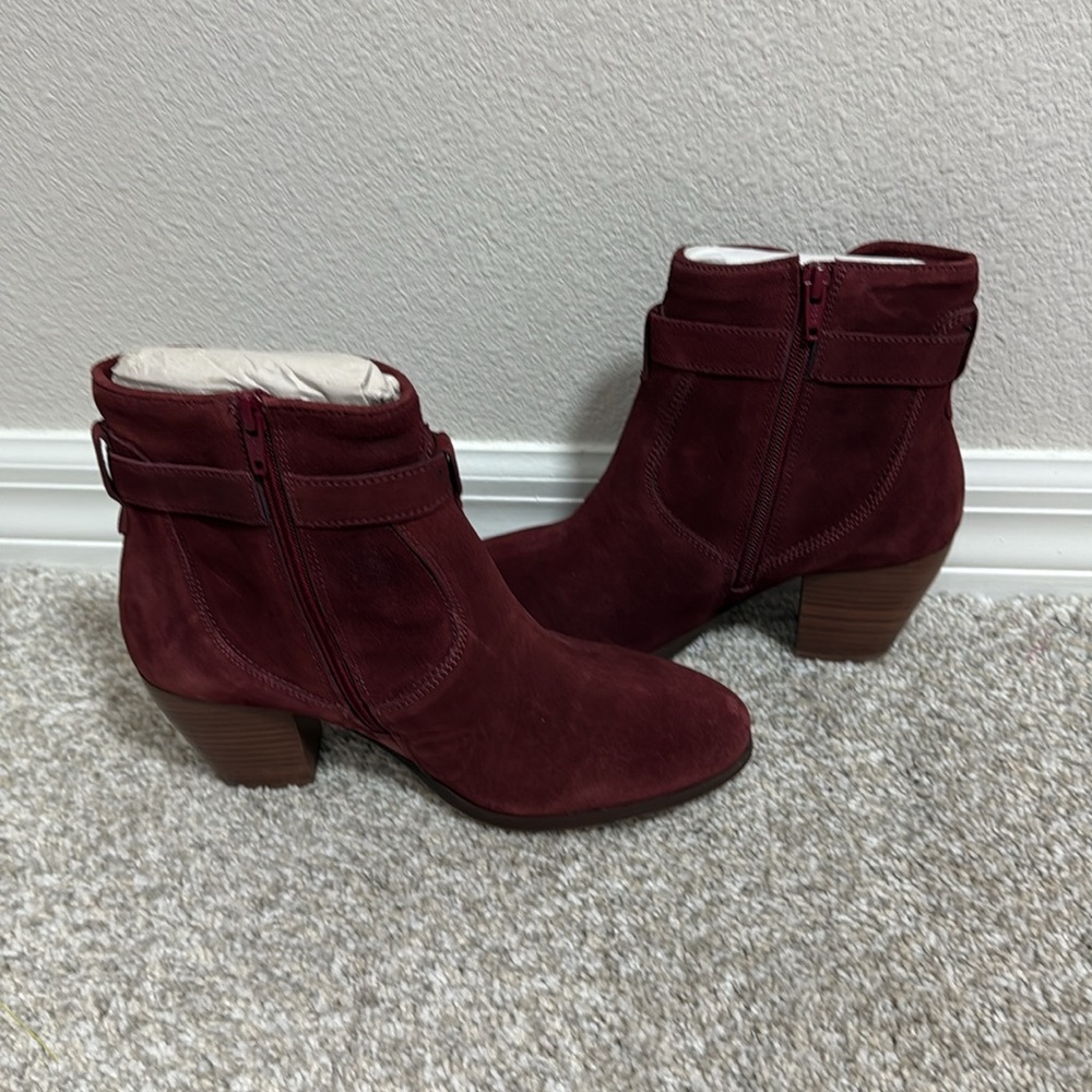 Diba Suede Sleek Ankle Bootie in Burgundy - Picture 6 of 8